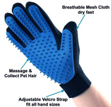 2Touch Pet Grooming Glove Brush Dog Cat Fur Hair Removal Mitt Massage Deshedding