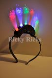 Light-Up Mohawk Headband Fiber Optic LED Reversible Flashing Blinking Band EDC