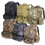 55L Outdoor Military Molle Tactical Backpack Rucksack Camping Bag