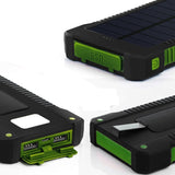 Waterproof 300000mAh Dual USB Portable Solar Charger Solar Power Bank For Phone