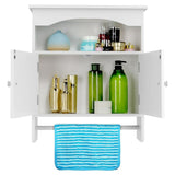 Wall Mount Bathroom Cabinet Organizer Kitchen Cupboard w/Door Storage Shelf Home