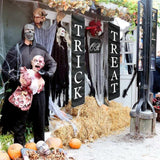 Trick or Treat Halloween Banner, Halloween Decor (72in x 14in) Indoor Outdoor