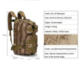 30L 3P Outdoor Military Rucksacks Tactical Backpack Camping Hiking Trekking Bag