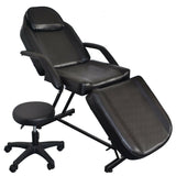 Portable Tattoo Parlor Spa Salon Facial Bed w/Free Stool 75" Massage Table Chair