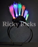 Light-Up Mohawk Headband Fiber Optic LED Reversible Flashing Blinking Band EDC