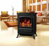 750/1500W Electric Fireplace Freestanding Fire Flame Stove Heater Adjustable