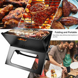 Portable Compact Charcoal Barbecue BBQ Grill Outdoor Camping Cooker Bars Smoker