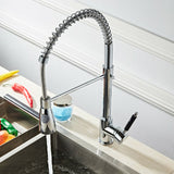 Kitchen Sink Chrome Single Handle Mixer Tap Swivel Pull Out Spray Faucet Spout