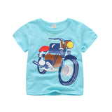 Cartoon Printed Cotton T-shirt For Boys