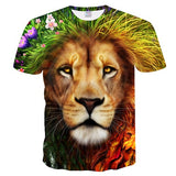 New Fashion 3D Lion Print Designed T-shirt