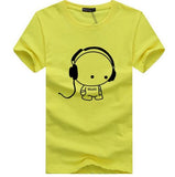 Top Quality Headset Cartoon Printed T-shirt