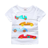 Cartoon Printed Cotton T-shirt For Boys