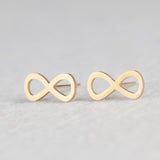 Golden Stainless Steel Cute Stud Earrings