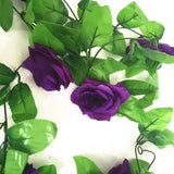 Silk Roses Ivy Vine with Green Leaves