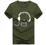 Top Quality Headset Cartoon Printed T-shirt