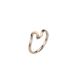 Antique Simple Metal Surfer Midi Ring