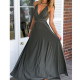 Women Wrap Convertible Boho Maxi Dress