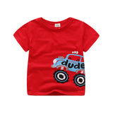 Cartoon Printed Cotton T-shirt For Boys