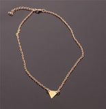 Crystal Triangle Water Drop U Shape Necklace