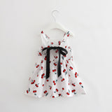 Girls Summer Fashion Back V Cotton Dress