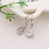 CZ Stone Pierced Dangle Earrings Women