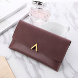 PU Leather Long Design Zipper Purses