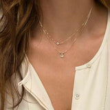 Crystal Triangle Water Drop U Shape Necklace