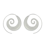 Bohemian Round Spiral Drop Earrings