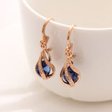 CZ Stone Pierced Dangle Earrings Women