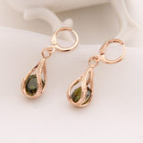 CZ Stone Pierced Dangle Earrings Women