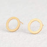 Golden Stainless Steel Cute Stud Earrings