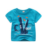 Cartoon Printed Cotton T-shirt For Boys