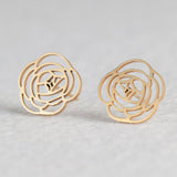 Golden Stainless Steel Cute Stud Earrings