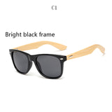 Retro Wood Men Bamboo Sunglasses