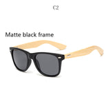 Retro Wood Men Bamboo Sunglasses