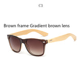 Retro Wood Men Bamboo Sunglasses