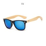 Retro Wood Men Bamboo Sunglasses