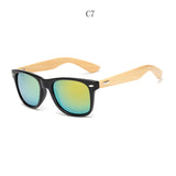 Retro Wood Men Bamboo Sunglasses