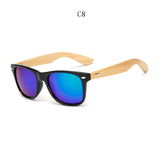 Retro Wood Men Bamboo Sunglasses