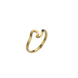 Antique Simple Metal Surfer Midi Ring