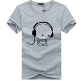 Top Quality Headset Cartoon Printed T-shirt