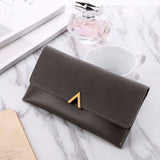 PU Leather Long Design Zipper Purses