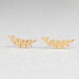 Golden Stainless Steel Cute Stud Earrings