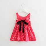 Girls Summer Fashion Back V Cotton Dress