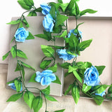 Silk Roses Ivy Vine with Green Leaves