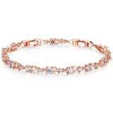 Luxury Rose Gold Color Chain Link Bracelet