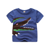 Cartoon Printed Cotton T-shirt For Boys