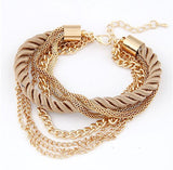 Multilayer Beaded Pendant Bracelets