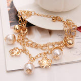 Multilayer Beaded Pendant Bracelets