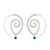 Bohemian Round Spiral Drop Earrings